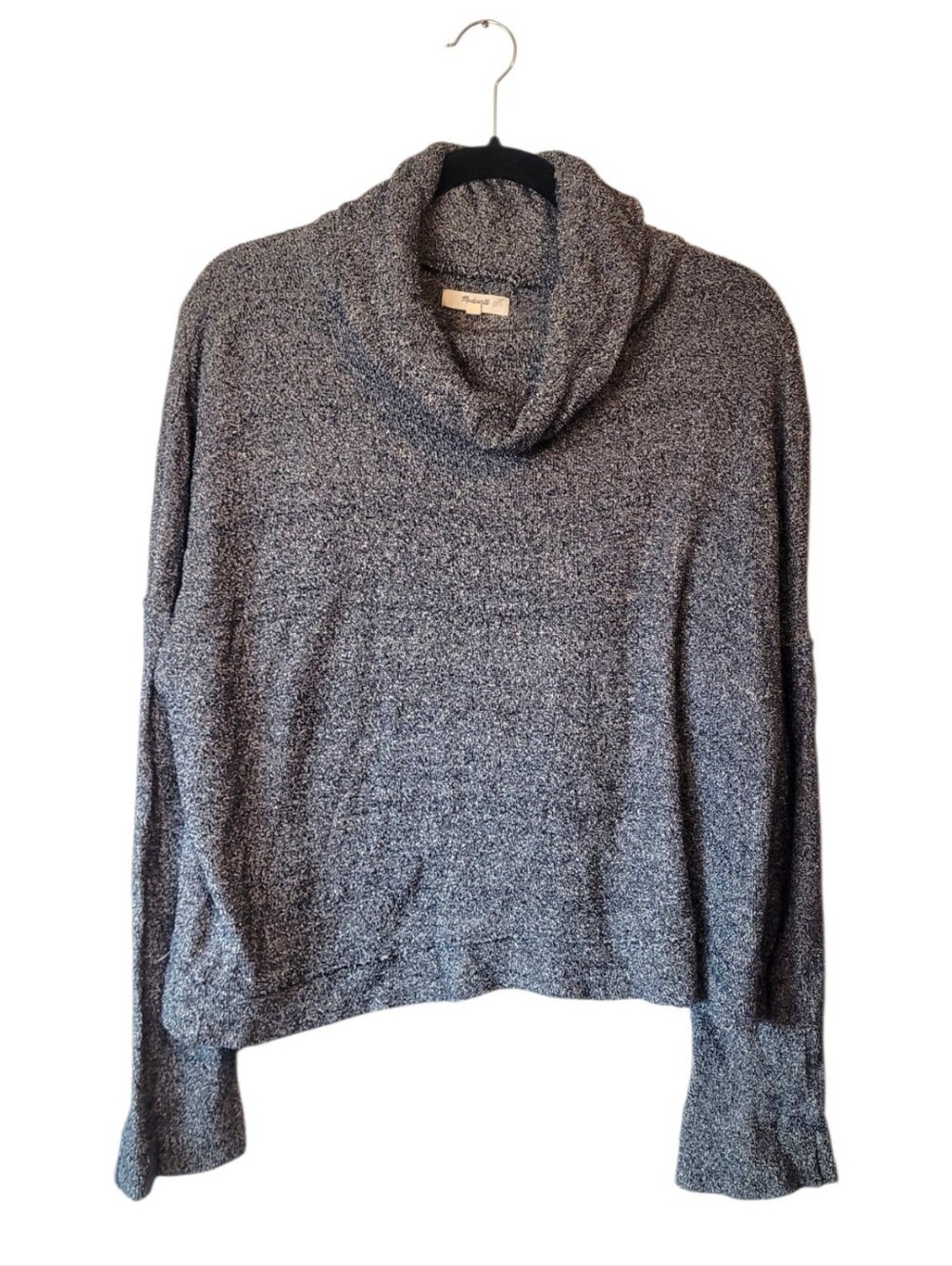 Madewell Terrycloth Cozy Gray Cowl Neck Women's Sweater Size L